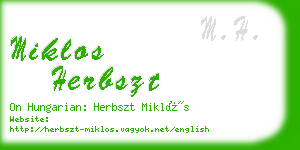miklos herbszt business card